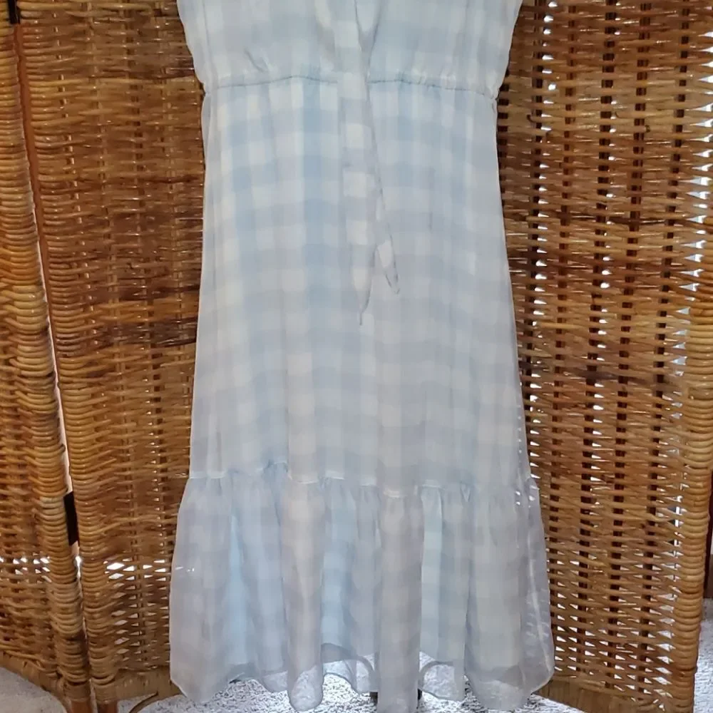 Lauren Ralph Lauren Blue White Checkered Dress 14